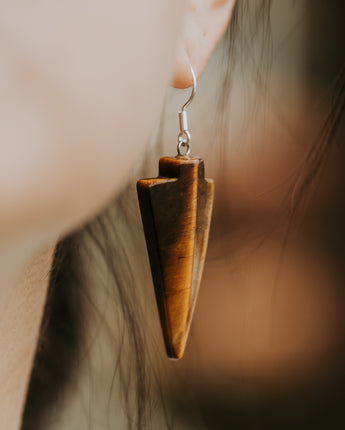 Arrowhead Tigereye Earrings